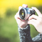 Taking a Photo with Small Mirrorless Camera